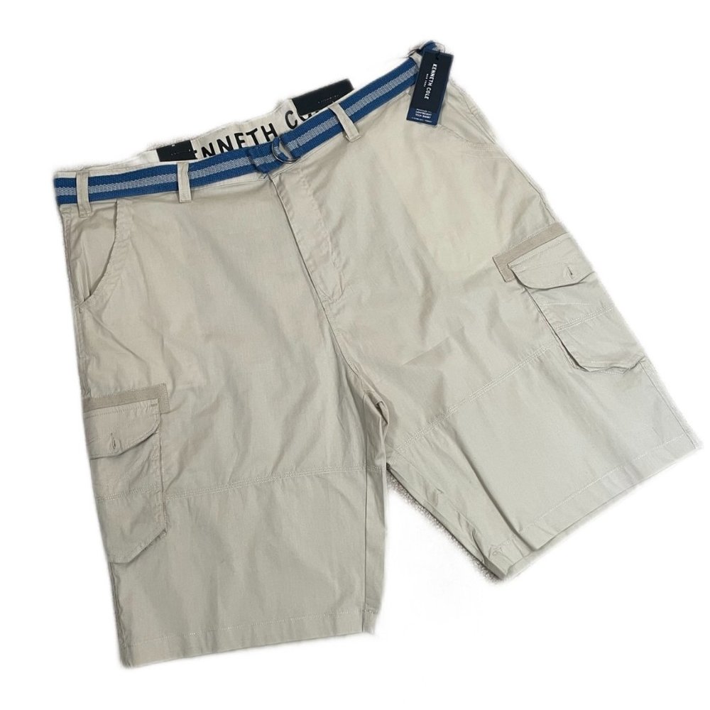 Kenneth Cole New Men's Tech Cargo Shorts Size 44 Regular Fit Cotton